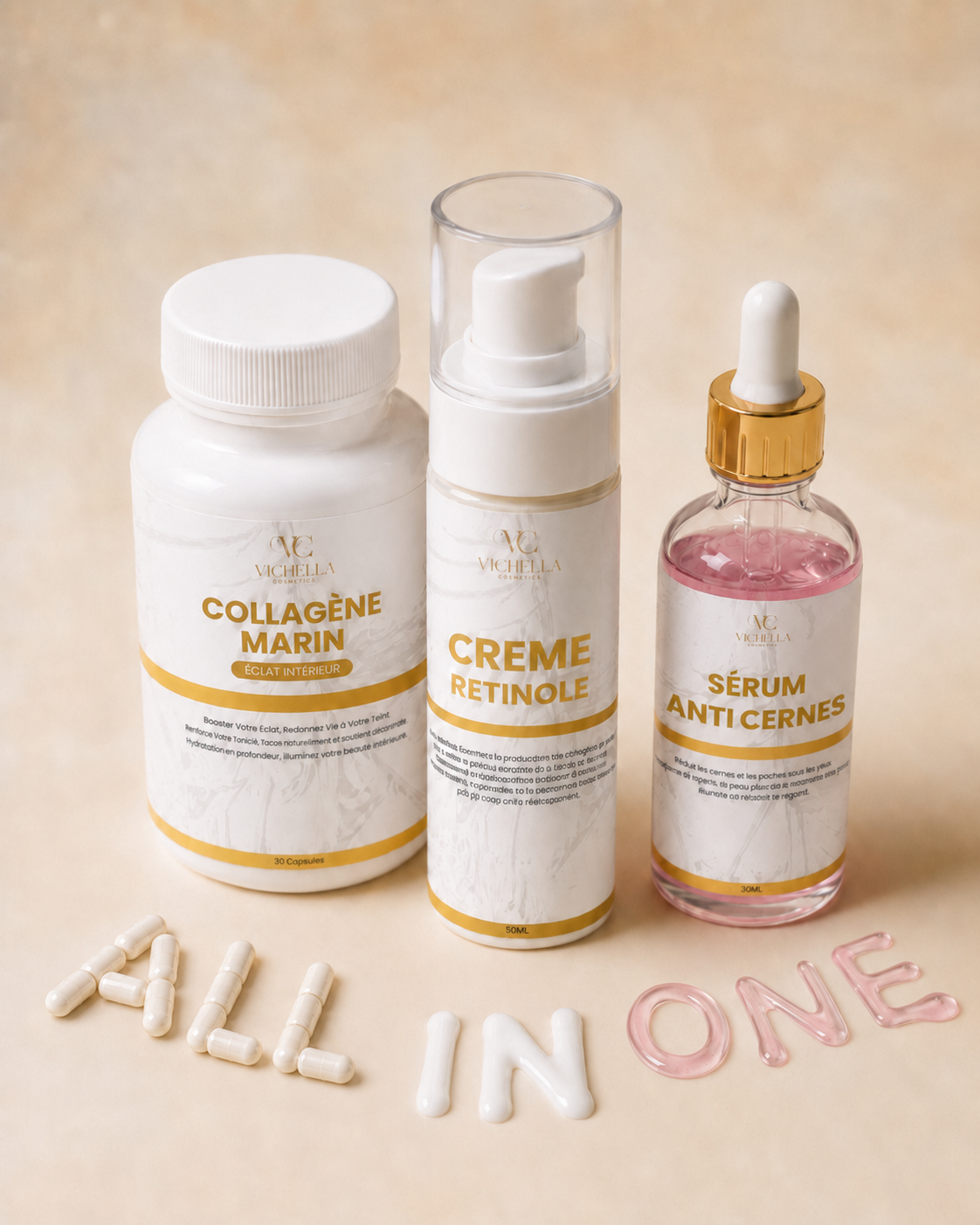 Pack Éclat Absolu "In & Out" – Collagène Marin & Rétinol (+ Sérum Anti-Cernes OFFERT)
